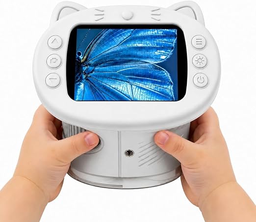 Kids Microscope 1000x Digital Handheld 2.4 in IPS Screen STEM Toy