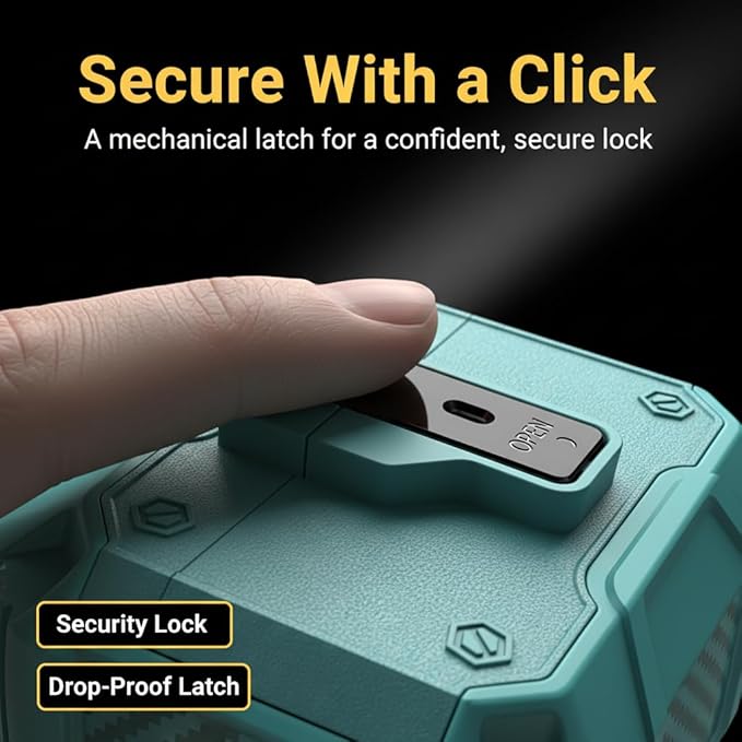 for AirPods Pro 3 Case, Secure Lock Magnetic Lid Cover with Keychain, Military Grade Shockproof Protective Case for Airpods Pro 3rd Generation, Wireless Charging & Front LED Visible,Sky Blue