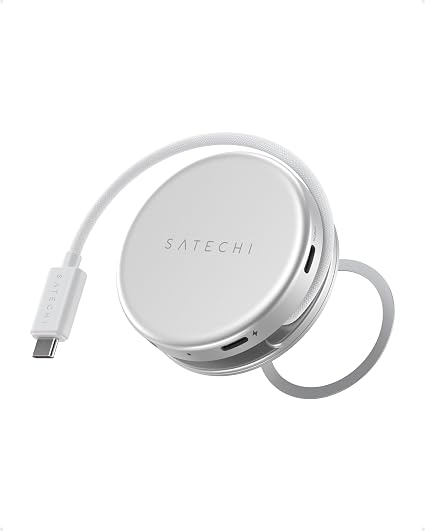 Satechi OntheGo 5-in-1 USB-C Hub, 4K/60Hz HDMI, SD Card Reader, Silver