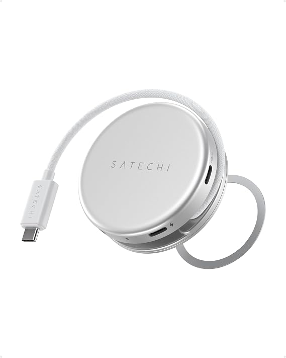 Satechi OntheGo 5-in-1 USB-C Hub, 4K/60Hz HDMI, SD Card Reader, Silver