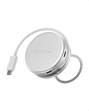 Satechi OntheGo 5-in-1 USB-C Hub, 4K/60Hz HDMI, SD Card Reader, Silver