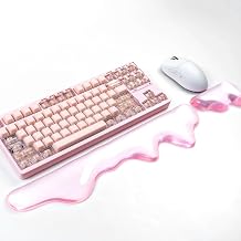 Gel Keyboard and Mouse Wrist Rest Set, Pink Wrist pad for Computer Keyboard - Image 1
