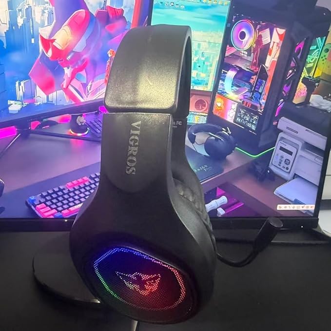 Wired USB Gaming Headset: 7.1 Surround Sound - Vibrant Customizable RGB - Game/Chat Balance, Gamer Headphone with Noise Canceling Mic for PC, PS5/PS4, Laptop, Mac