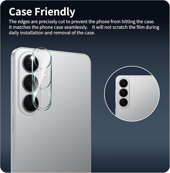 4-Pack Camera Lens Protector for Samsung Galaxy S26/S26+/S26 Plus, 9H Tempered Glass Camera Cover Screen Protector Accessories, HD Clarity, Anti-scratch, Bubble Free, Shockproof Full Protective