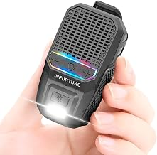 INFURTURE Wearable Bluetooth Speaker Clip on Speaker with RGB/Flashlight Shower Speake Built-in Noise Reduction Mic, Bathroom Speakers for Hands-Free Music/Calls-for Work/Riding/Outdoor, Ideal Gifts - Image 1