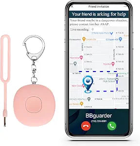 5-in-1 Smart Personal Alarms for Women, 130dB Sound, Notify Emergency Contacts by Email/SMS/Call, GPS Tracker and Audio Recording, Key Finder, Phone Anti-Lost, Timer Alarm, Bluetooth Connect