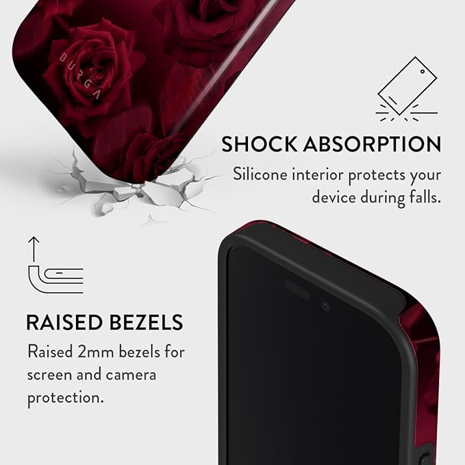 BURGA Phone Case for iPhone 16 - Cute, Trendy, Aesthetic, Pattern Phone Cover, Hard Shell Protection - fits Apple iPhone 16 Case for Women and Men