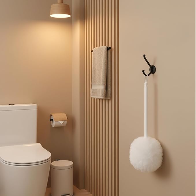 20 Pack Soft Toilet Brush, Disposable Toilet Bowl Brush with Long Plastic Handle, White Silk Cotton Toilet Bowl Mop for Bathroom Toilets, Sink, Bathtub, 11 x 4.3 Inch, Without Cup
