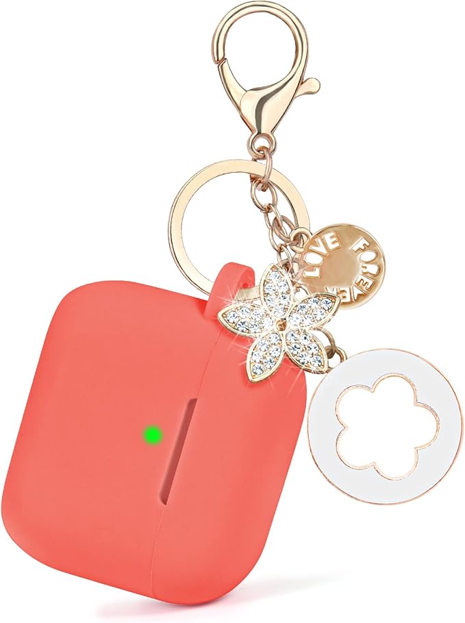 Case for Airpods Pro 1st 2nd Generation - VISOOM Airpods Pro 1/2 Cases Cover Women Silicone iPod Pro 2 Earbuds Wireless Charging Case Girl Bling Keychain for Apple Airpod Gen Pro 2