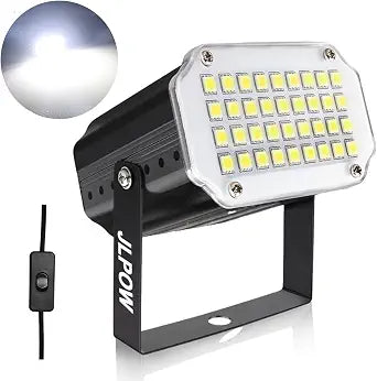 Halloween White Strobe Light,Super Bright 36 LED Mini Strobe Lights for Party Sound Activated Strobe Lights,Best for Parties Club Disco KTV Bar Xmas Show (No Remote)