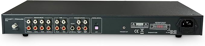 Dynasty ProAudio PX1 Home Audio Stereo Preamplifier with Phono RIAA, Optical & RCA Inputs – Low Noise Hi-Fi Preamp for Turntable, TV & Power Amplifier – Bass/Treble Control, Sub Out