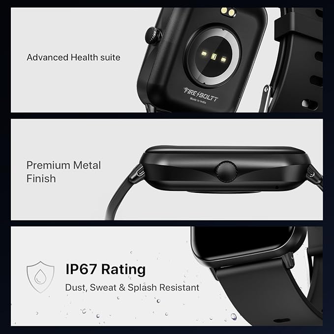 Fire-Boltt Ninja Call Pro Plus 46.48mm (1.83 inch) Smart Watch with Bluetooth Calling, AI Voice Assistance, 120 Sports Modes IP67 Rating, 240 * 280 Pixel High Resolution (Black)