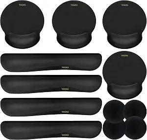 VAGAU Ergonomic Premium Memory Foam Keyboard and Mouse Wrist Rest Pads Set