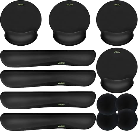VAGAU Ergonomic Premium Memory Foam Keyboard and Mouse Wrist Rest Pads Set