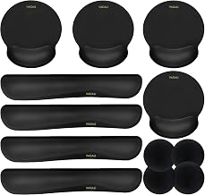 VAGAU Ergonomic Premium Memory Foam Keyboard and Mouse Wrist Rest Pads Set - Image 1