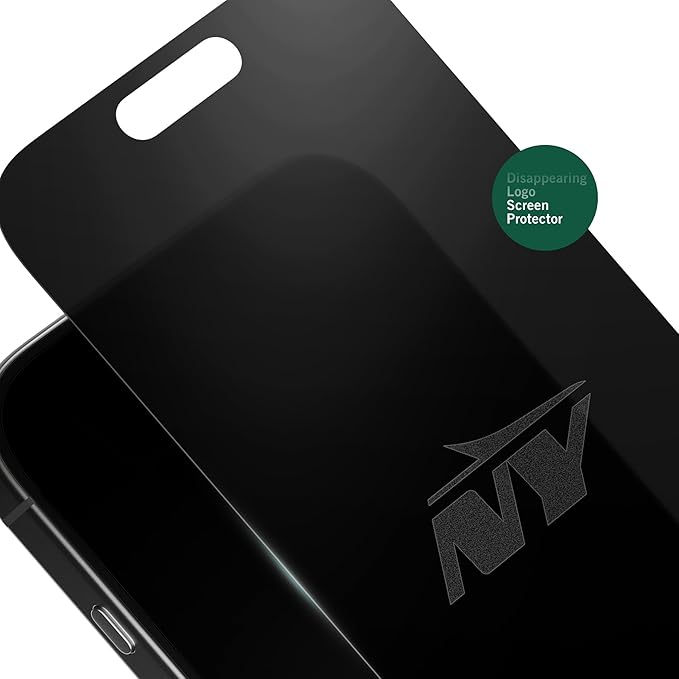 NFL New York Jets Privacy Screen Protector for iPhone 16 Pro with Disappearing Logo - Scratch-Resistant and Easy-to-Install Screen Protectors (Includes Installation Tray)