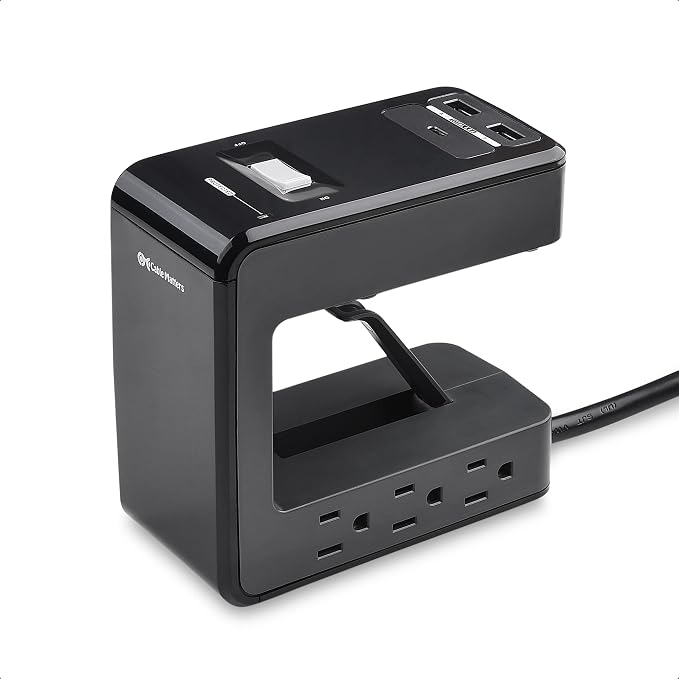 [UL Listed] Cable Matters 6-Outlet Desk Mount Power Strip, 8ft