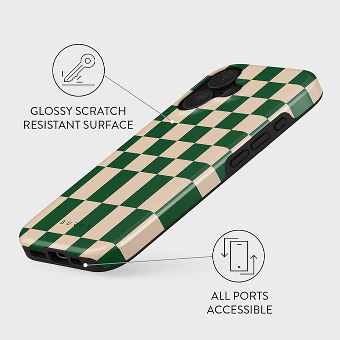 BURGA Phone Case for iPhone 16 - Cute, Trendy, Aesthetic, Pattern Phone Cover, Hard Shell Protection - fits Apple iPhone 16 Case for Women and Men