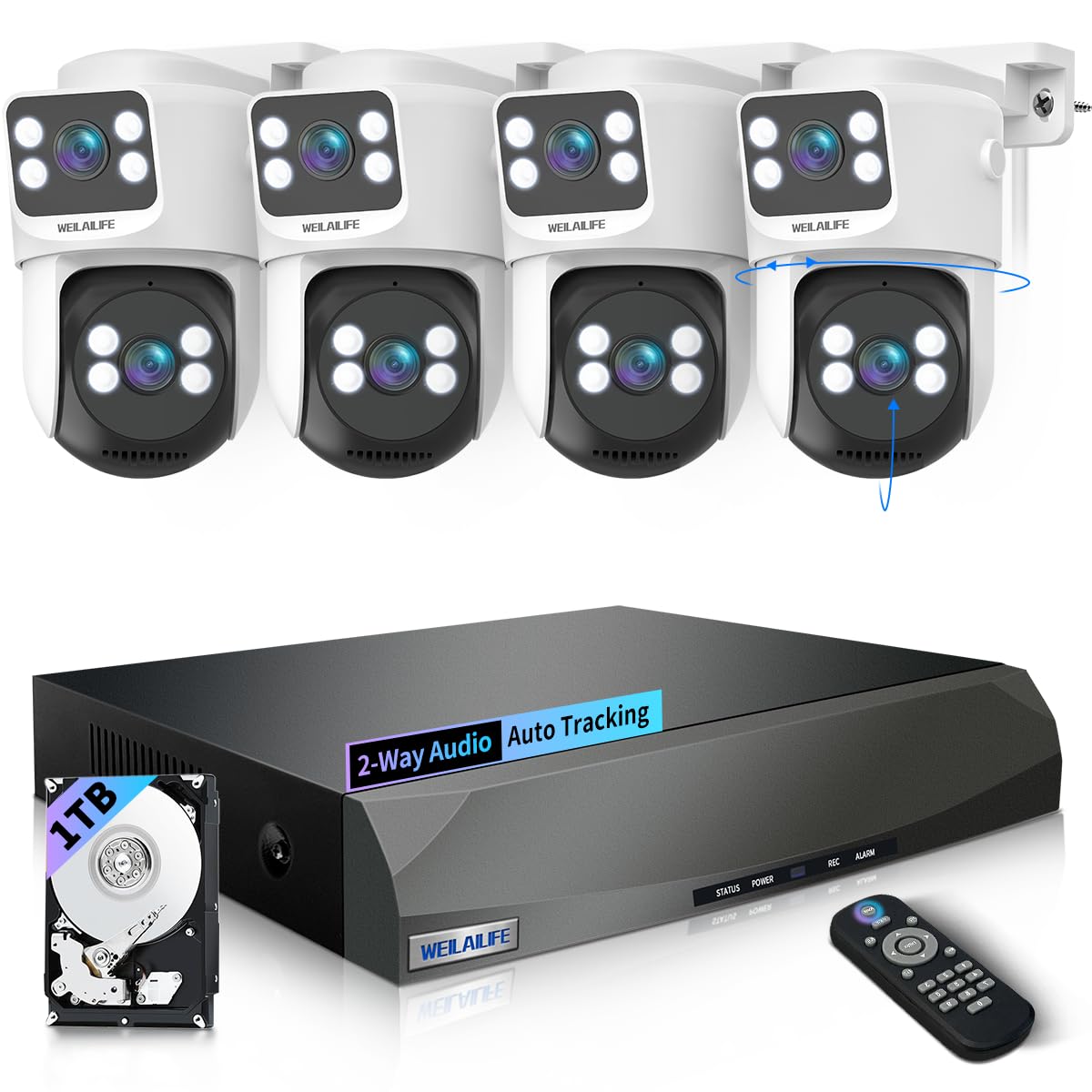 4K Wired Security Camera System, Home POE Video Surveillance Systems - Image 1