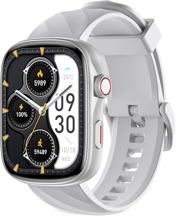 Smart Watch Health Monitor, Ultra HD 1.95" AMOLED Display (410×502 High Resolution) | 3ATM Waterproof | Heart Rate/Sleep Tracker | 130+ Sports/Fitness Modes, Bluetooth Calling, Smart Notifications