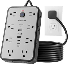 6 FT Surge Protector Power Strip with 6 USB, 16 Outlets, 2400J - Image 1