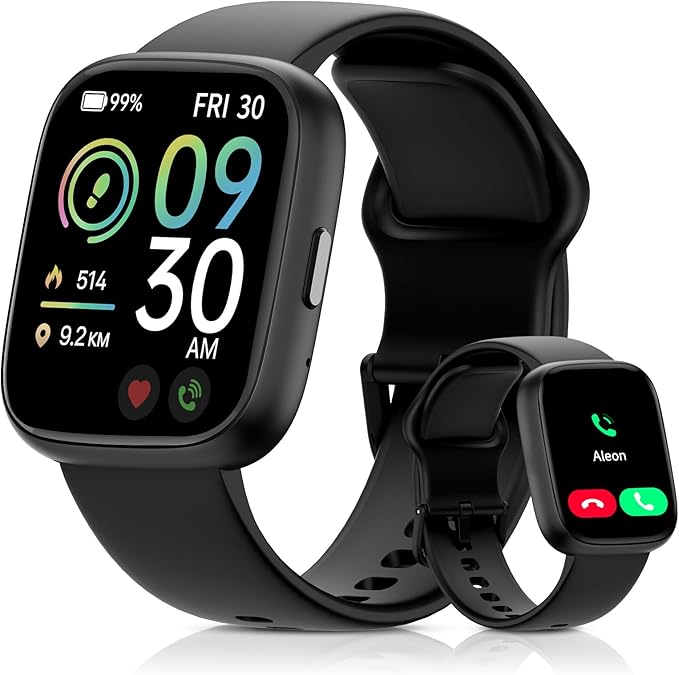 Smart Watch Men Women with Voice Assistant, 1.83" HD Fitness Tracker, Bluetooth 5.3 Call, Heart Rate SpO2 Sleep Monitor, IP68 Waterproof, 100+ Sports Modes, Pedometer for iOS Android