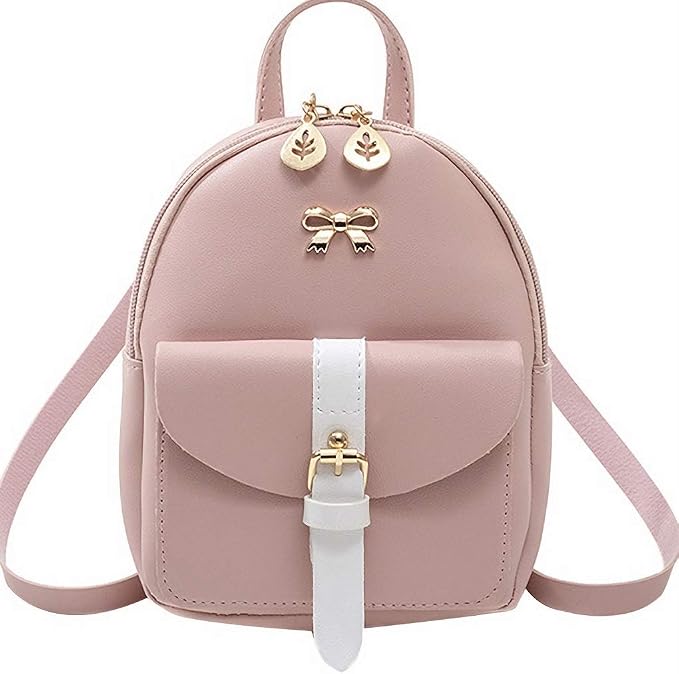 NUWA Mini Backpack Purse for Women & Teen Girls, Cute Crossbody Bag for Cell Phone, Lightweight Travel Daypack, Ideal Present for Her (Pink1)