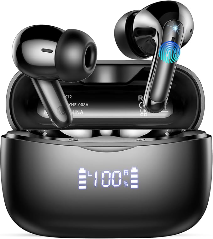 AI Translation Earbuds Real Time, 3 in 1 Buletooth 5.4 Translator Earbuds 164 Language/7 Translation Modes No Subscription Required Translatior Headphones 56H Audifonos Traductores Inglés Españo black