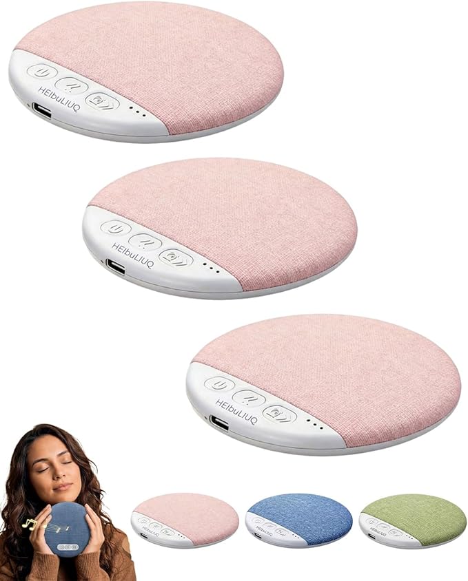 Bone Conduction Pillow Speaker, Bluetooth Under Headrest Sound Box with Timer, Ultra Thin Private Audio Machine for Sleeping, Wireless Bedside Music Aid, Portable Night Rest Gadget(3pcs#B)