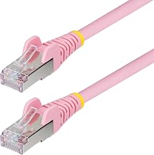 StarTech 10ft Cat6a Snagless Ethernet Cable, S/FTP, 100W PoE++, LSZH, Pink - Image 1