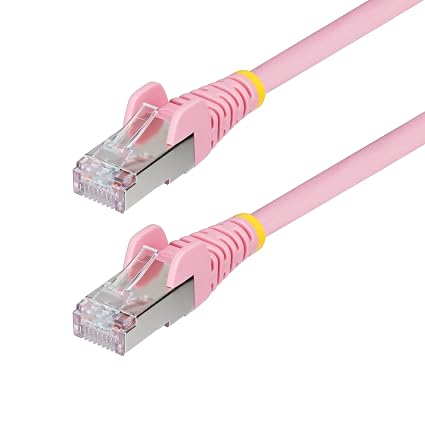 StarTech 10ft Cat6a Snagless Ethernet Cable, S/FTP, 100W PoE++, LSZH, Pink
