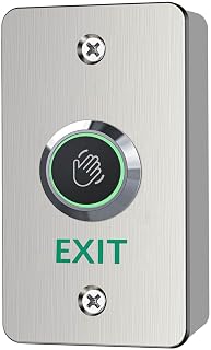 Infrared Sensor Exit Button with Back Box IR Touchless Door Release 304 Stainless Steel IP67 Waterproof with LED Indicator for Access Control Systems - Image 1