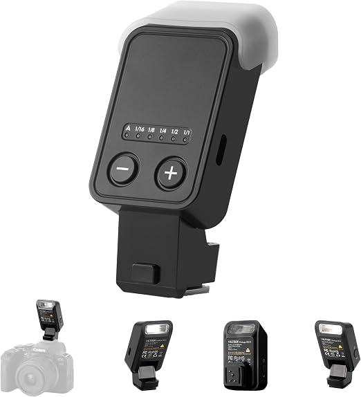 VILTROX Vintage Z2 Mini TTL On-Camera Flash for Canon, GN6 Hot Shoe Speedlite, 5-Step Manual Power Control, 700 Full-Power Flashes 10Ws, Detachable Softbox（Black）