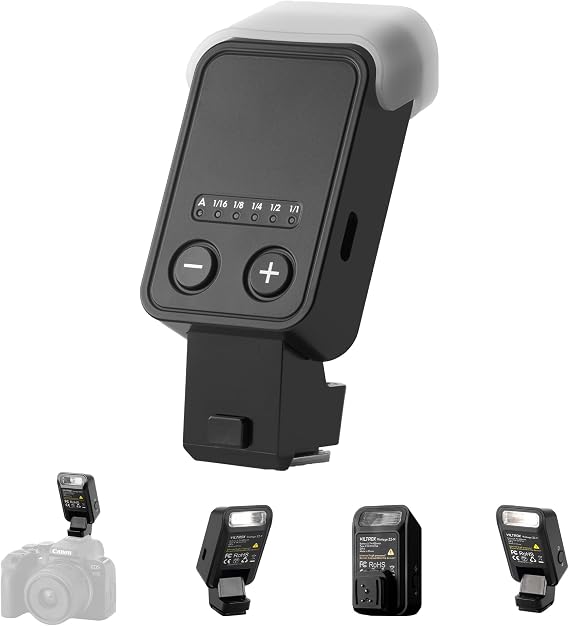VILTROX Vintage Z2 Mini TTL On-Camera Flash for Canon, GN6 Hot Shoe Speedlite, 5-Step Manual Power Control, 700 Full-Power Flashes 10Ws, Detachable Softbox（Black）