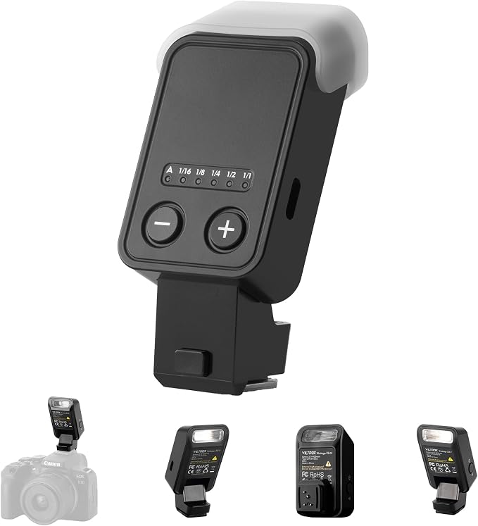 VILTROX Vintage Z2 Mini TTL On-Camera Flash for Canon, GN6 Hot Shoe Speedlite, 5-Step Manual Power Control, 700 Full-Power Flashes 10Ws, Detachable Softbox（Black）