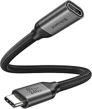 Silkland 80Gbps USB4 USB C Extension Cable 240W for Thunderbolt 5/4, 1.6FT - Image 1