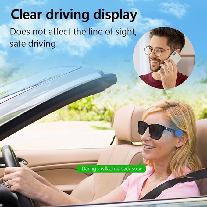 Bluetooth Audio Smart Sunglasses with Speakers, UV400 Protection Blue Light Blocking Glasses for Men Women