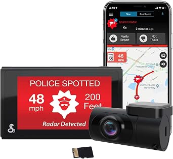 Cobra Smart Dash Cam + Rear Cam (SC 200D) – QHD+ 1600P Resolution, Built-in Wi-Fi & GPS, Voice Commands, Live Police Alerts, Incident Reports, Emergency Mayday, Drive Smarter App, 16GB SD Card Incl.