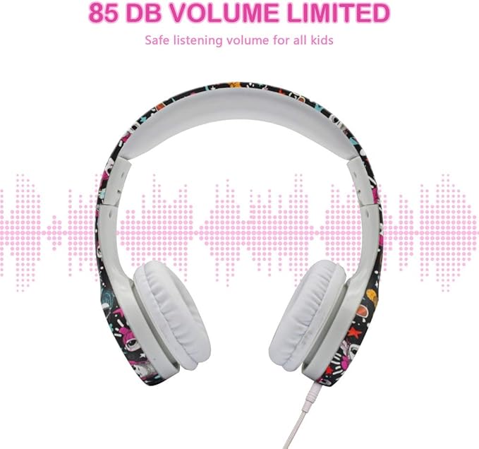 Girls Headphones for Kids,Toddler Kid Headphones with mic & Audio Sharing Port+ Volume Limited,Boys Girls Baby Children Toddlers School use（(Girls Headphones)