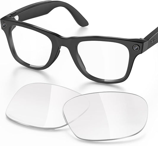 Replacement Lenses Compatible with Ray-Ban Meta Wayfarer RW4006 50mm Smart Glasses for Women Men-Non/Polarized Lenses
