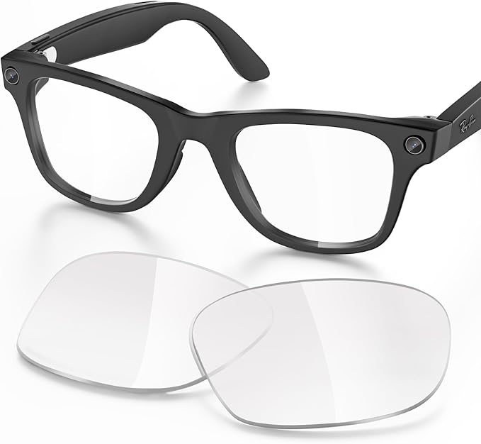 Replacement Lenses Compatible with Ray-Ban Meta Wayfarer RW4006 50mm Smart Glasses for Women Men-Non/Polarized Lenses