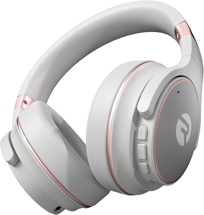 Raycon Everyday Noise Cancelling Headphones, Over Ear Wireless, Rose Gold
