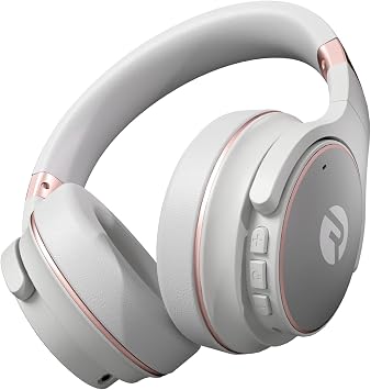 Raycon Everyday Noise Cancelling Headphones, Over Ear Wireless, Rose Gold
