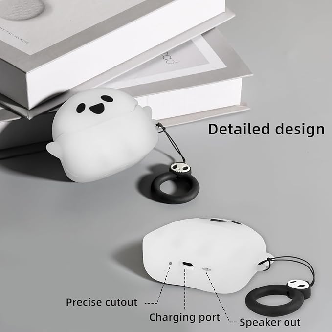 for AirPods Pro 3 Case 2025 Cute, Luminous Funny 3D Ghost Case Designed for Apple AirPods Pro 3rd Generation, Soft Silicone Anime AirPods Pro 3 Cases Cover for Women Men Kids Teens Girls Boys