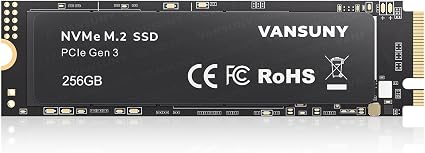 Vansuny 256GB NVMe M.2 Internal Solid State Drive PCIe 3.0 TLC M.2 SSD 3D NAND 2280 Speed up to 2800/2300MB/s Internal Solid State Hard Drive PCIe SSD