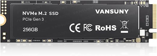Vansuny 256GB NVMe M.2 Internal Solid State Drive PCIe 3.0 TLC M.2 SSD 3D NAND 2280 Speed up to 2800/2300MB/s Internal Solid State Hard Drive PCIe SSD