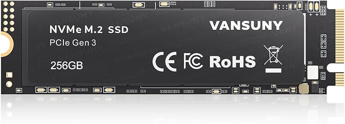 Vansuny 256GB NVMe M.2 Internal Solid State Drive PCIe 3.0 TLC M.2 SSD 3D NAND 2280 Speed up to 2800/2300MB/s Internal Solid State Hard Drive PCIe SSD