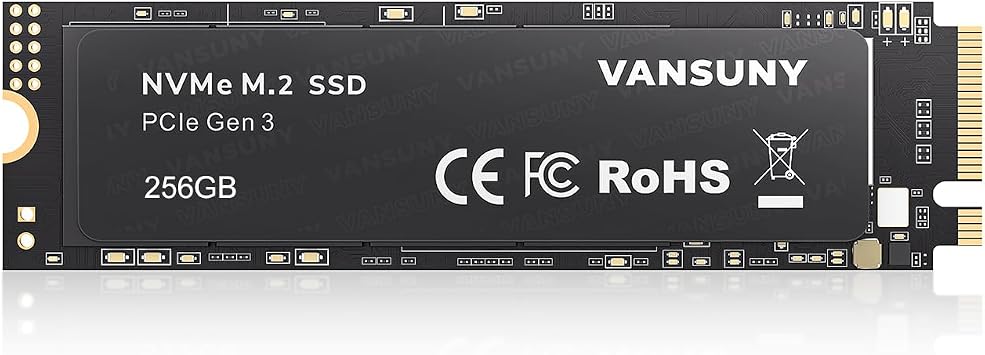 Vansuny 256GB NVMe M.2 Internal Solid State Drive PCIe 3.0 TLC M.2 SSD 3D NAND 2280 Speed up to 2800/2300MB/s Internal Solid State Hard Drive PCIe SSD