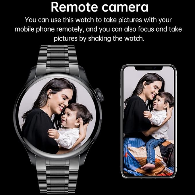 FILIEKEU Bluetooth Calls Smart Watch Men Women Heart Rate Sleep Monitor Steps IP67 Waterproof Sport Fitness Tracker 1.3''Touch Screen Fasion Black Stainless Steel Smart Watches for Android iOS