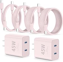 QZIIW iPhone 17 16 15 Pro Max Fast Charger,45W Dual Port USB C Fast Charger - Image 1
